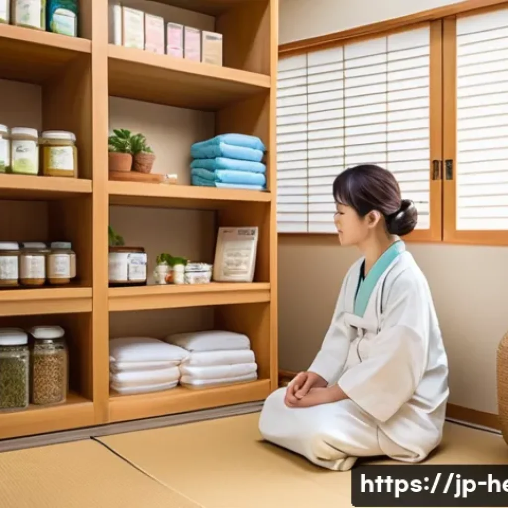 소아 성장 발달 한방 치료 사례 - A gentle and warm Japanese pediatrician consulting with a young child wearing a comfortable diaper, ...