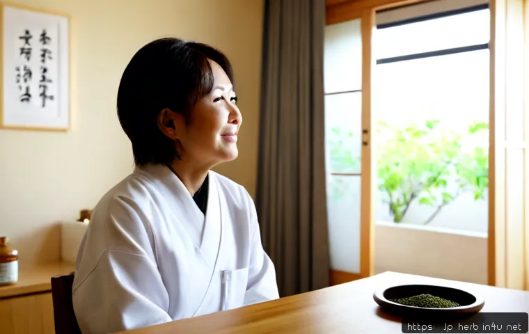 한방병원 환자 후기 - Photorealistic Japanese senior woman warmly speaking with a compassionate practitioner in a clean mo...